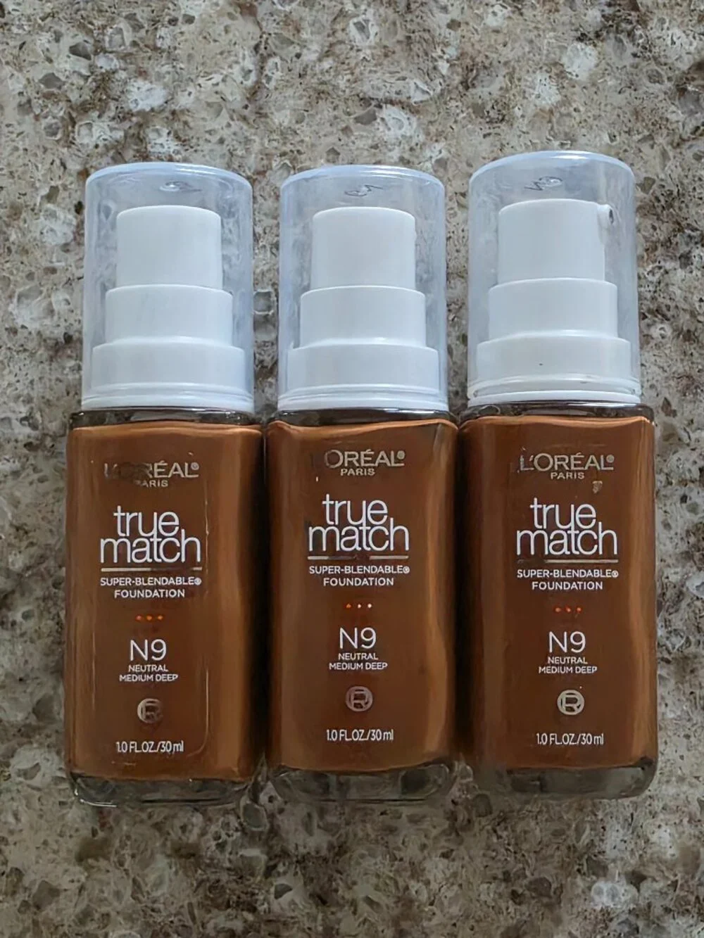 L'Oréal True Match Foundation N9 Neutral Medium Deep Bundle of 3 New